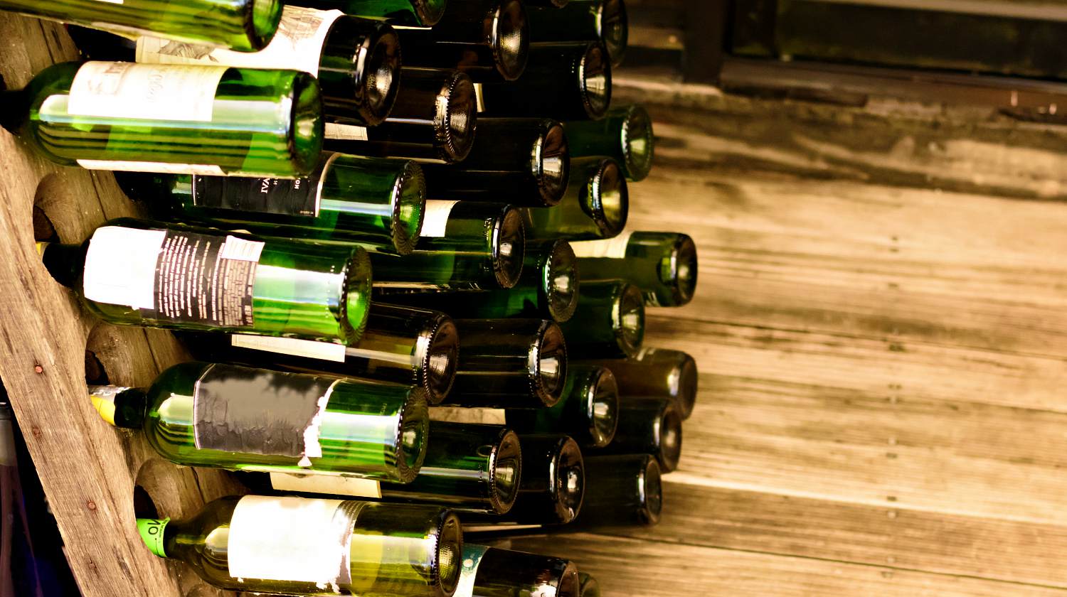 Decorative wine bottle storage
